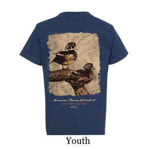 American Flyway Waterfowl Shirts Youth Wood Duck Tee