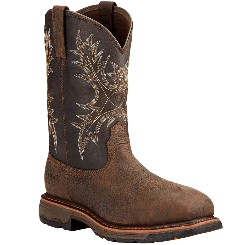 Ariat ATS Leather Waterproof Lace-Up Work Boots US 7.5 B Mens Brown Comfortable Ariat Mens Lace up Heavy Duty Work Boots Sierra Cascade Size  main image 3