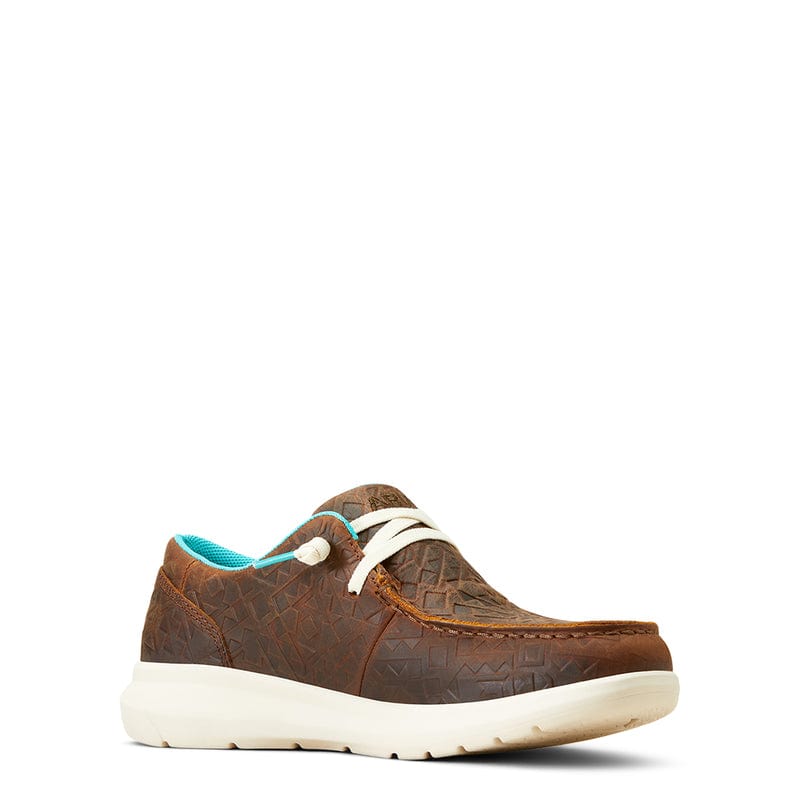 Ariat Women's Hilo Brown Blanket Embossed Stretch Lace Shoes
