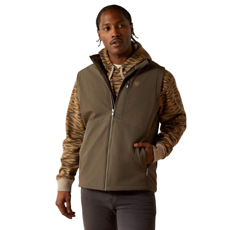 Ariat Men's Dark Green Heather Logo Softshell Vest 10062591 – Russell's Western  Wear, Inc