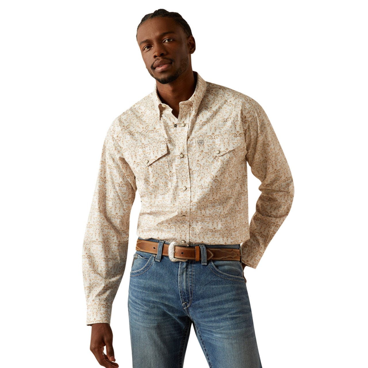 Ariat Men's Khaki Wellington Snap Western Shirt 10058758 – Russell's Western  Wear, Inc