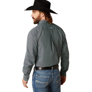 ARIAT Shirts Ariat Men's Nate Black Classic Fit Long Sleeve Western Shirt 10047381