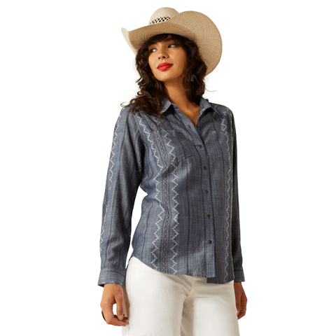 Ariat R.E.A.L. Billie Jean Ladies Shirt - Blackhawk Ikat