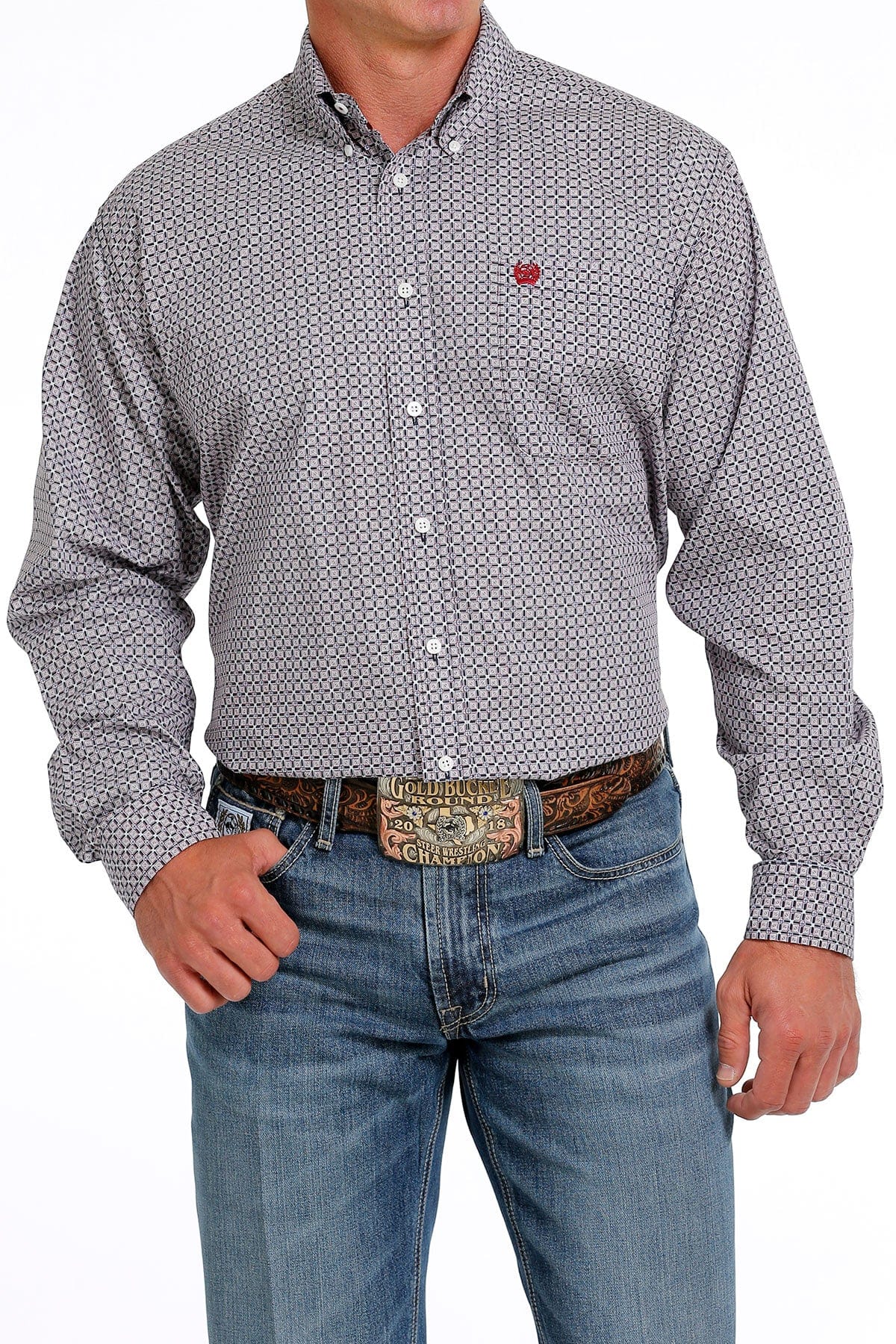 Cinch Men's Multi Color Print Button Up Long Sleeve Western Shirt