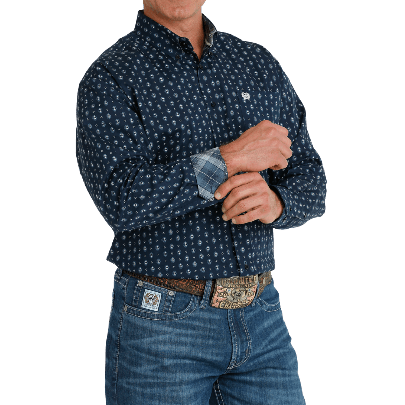 Cinch Men's Geo Print Long Sleeve Button-Down Western Shirt Cinch Men's Geo Print Long Sleeve Button-Down Western Shirt