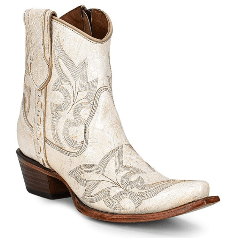 CIRCLE G BOOTS Boots Circle G Women's Pearl Embroidery & Zipper Ankle Booties L5916