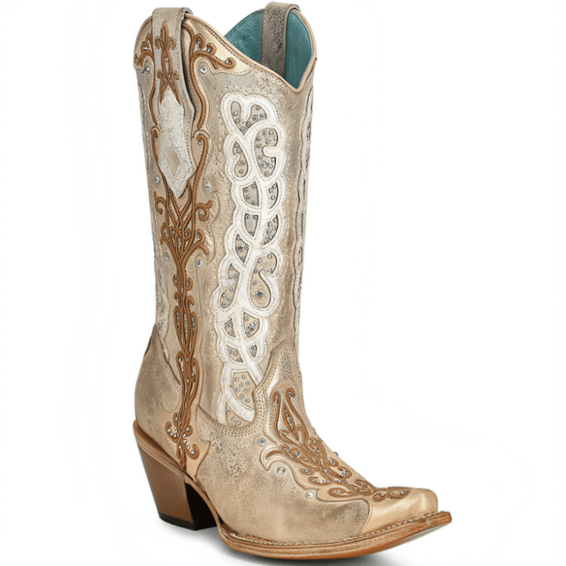 green emerald velvet dress Corral Women's Gold Bone Overlay Western Boots C3895 – Russell's Western  Wear, Inc