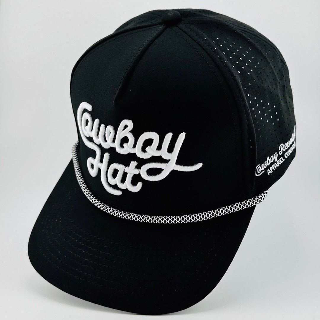 Cowboy Revolution Apparel Co. Hats One Size Fits Most “Cowboy Hat” Summer Edition - Cowboy Revolution Black 5-panel Trucker Hat