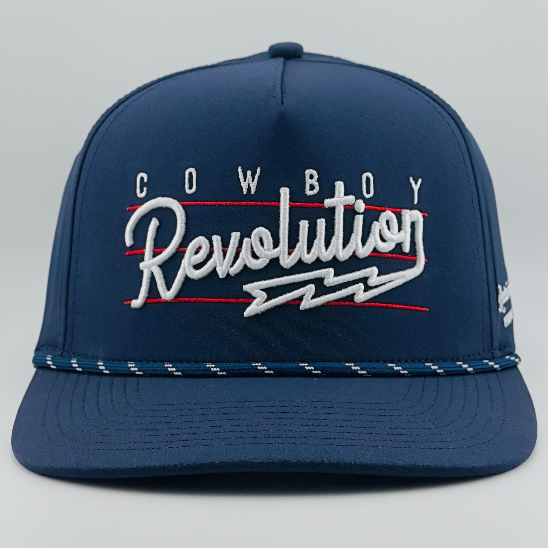 Cowboy Revolution Apparel Co. Hats One Size Fits Most “Lightning" Navy Blue - Cowboy Revolution 5-panel Performance Hat