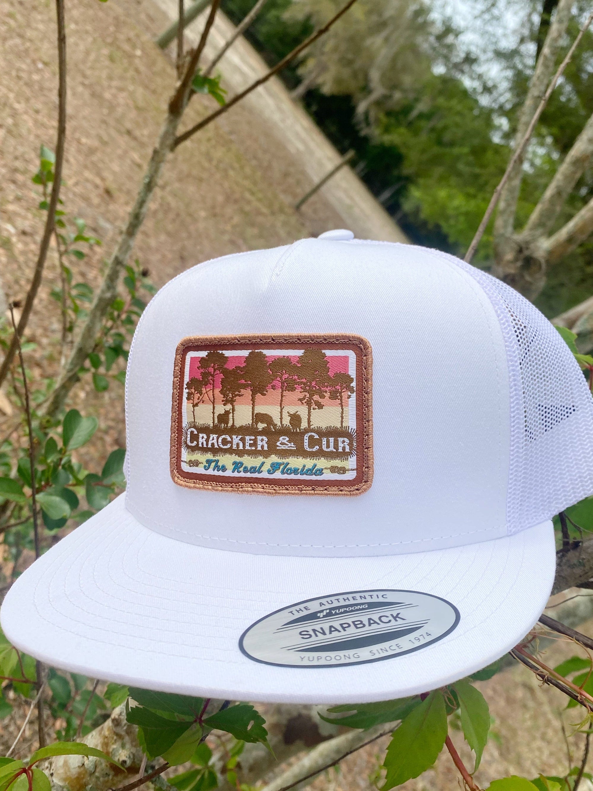 Cracker and Cur Hats Real Florida Patch Hat - White Flatbill