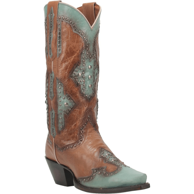 Dan Post Women's Taryn Brown Turquoise Western Boots DP4383