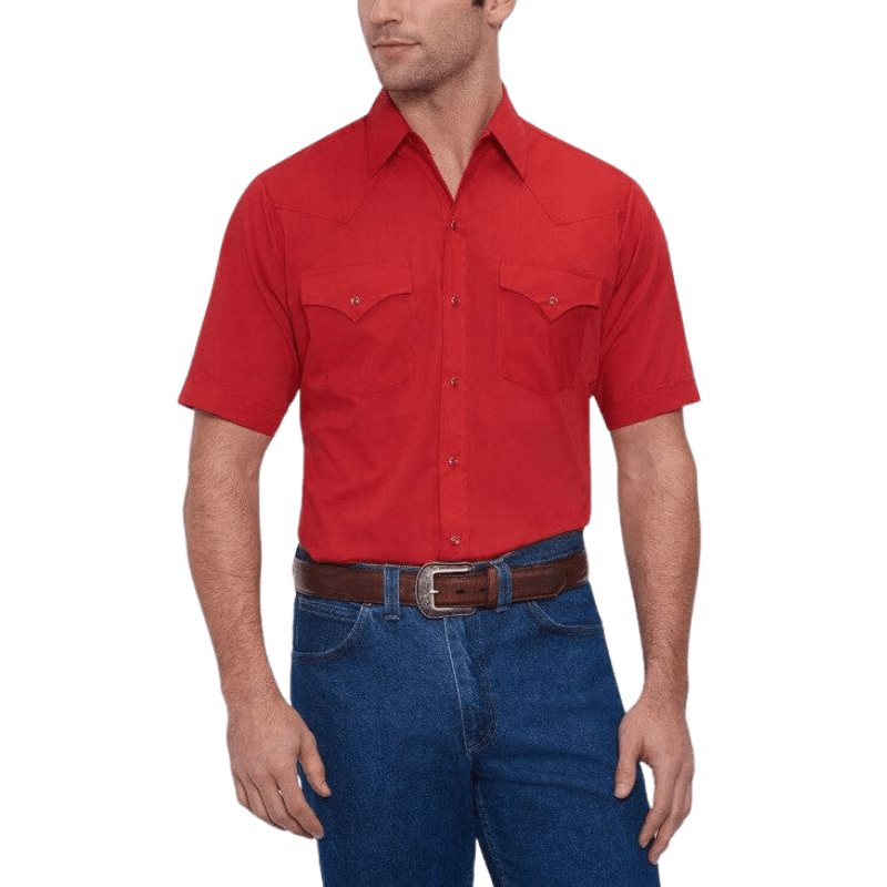 fitted lace wedding dress Hisdern Casual Short Sleeve Red Cuban Collar Shirts for Men Summer main image 0