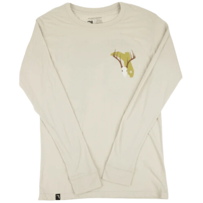 Florida Cracker Trading Company Shirts Florida Cracker Trading Co. Men's Tan Deer Skull LS T-Shirt