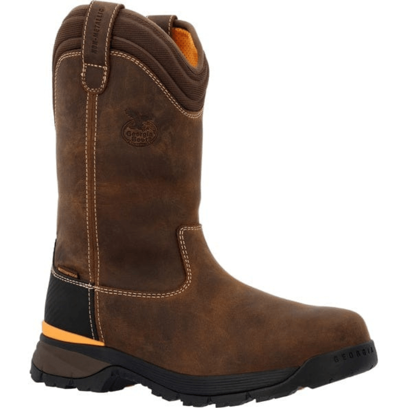 Georgia Boot Wellington Waterproof Dark Brown Leather Men\'s Boots 9.5. Georgia Boot Wellington Men main image 3