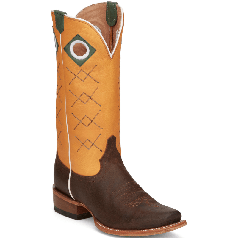 Justin Men's Billet Brown Square Toe Western Boots JP2504 Justin Men's Billet Brown Square Toe Western Boots JP2504