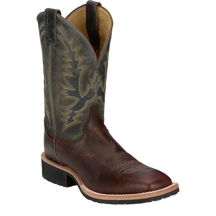 Justin Men's Cognac Brown Trainor Crepe Sole Western Boots BR393