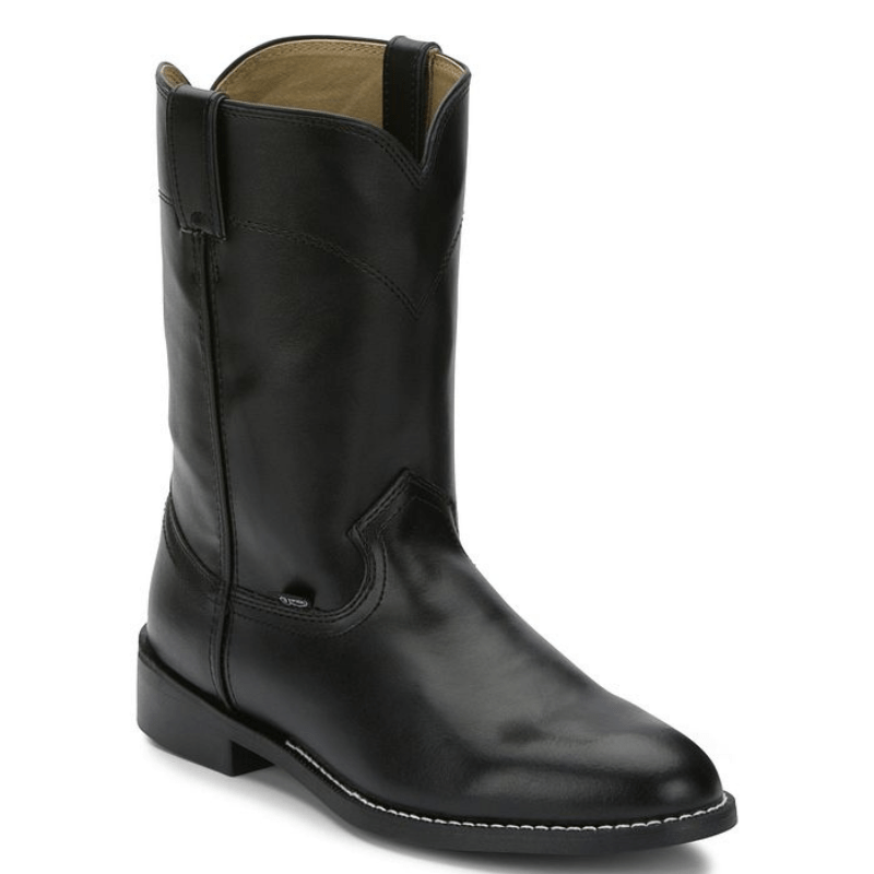 Justin Men's Farm & Ranch Temple Black Roper Boots JB3000