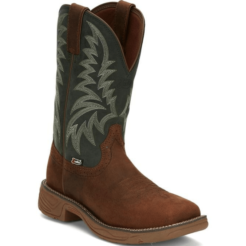 靴 00s JUSTIN pecos boots Western BLK 7b Justin Men's Rush Pecan Brown Western Boots SE7401 – Russell's