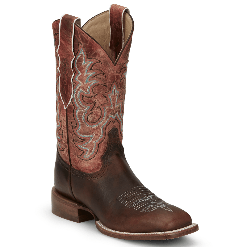 Justin Women's AQHA Dusty Brown Square Toe Western Boots AQ7020