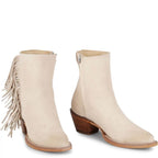 JUSTIN Boots Justin Women's Bev Bone Ivory Suede 7" Booties VN4427