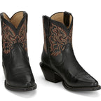 JUSTIN Boots Justin Women's Coal Black Isabella 7" Western Booties VN4422