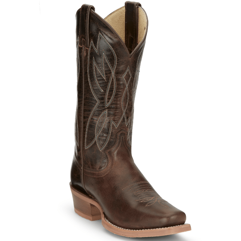 Justin Women's Mayberry Umber Brown Square Toe Western Boots