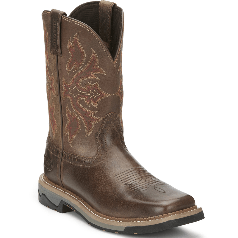 Justin Work Boots Justin Men's Bolt Waxy Brown Work Boots SE4100