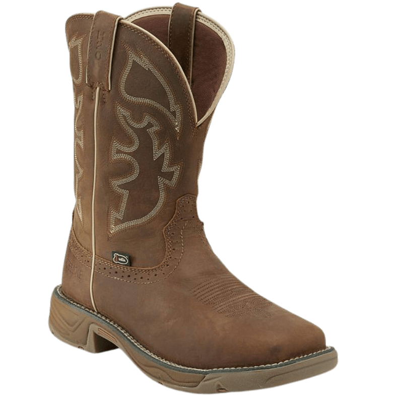 Justin Men's Rush Brown Rush Waterproof Steel Toe Work Boots