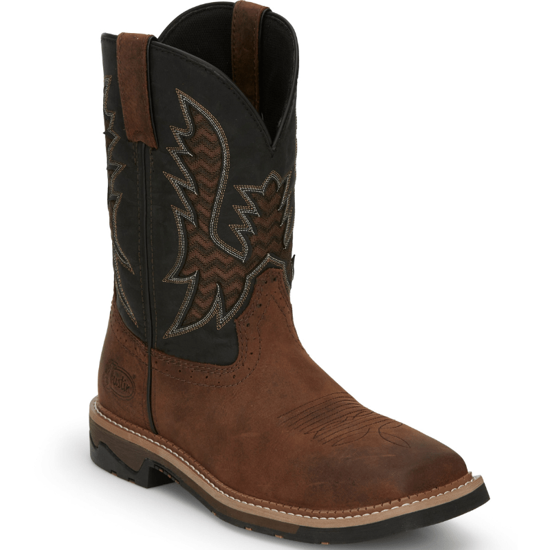Justin Men's Stampede Bolt Brown Work Boots SE4112 – Russell's