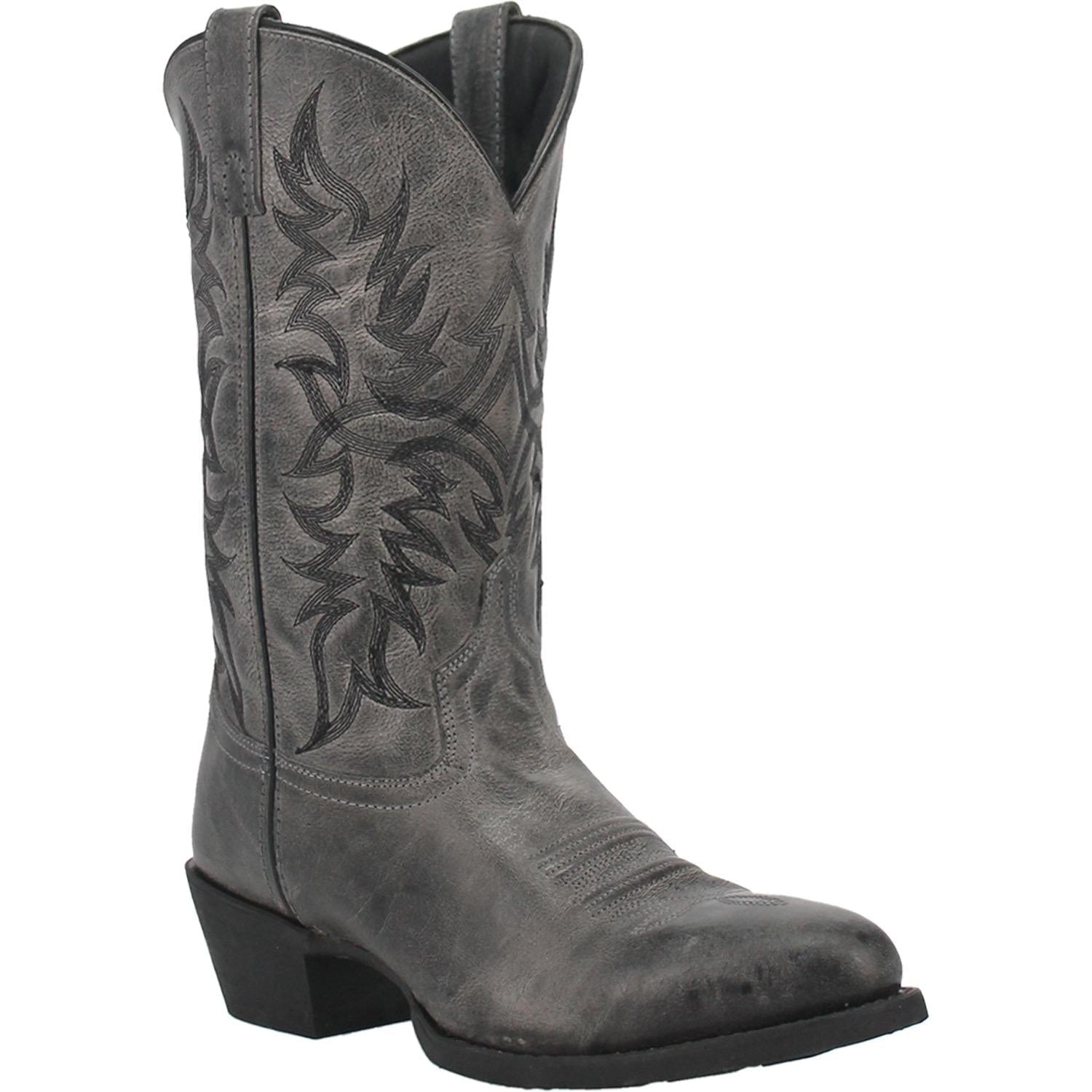 Laredo Men's Harding Grey Leather Cowboy Boots 68457 – Russell's