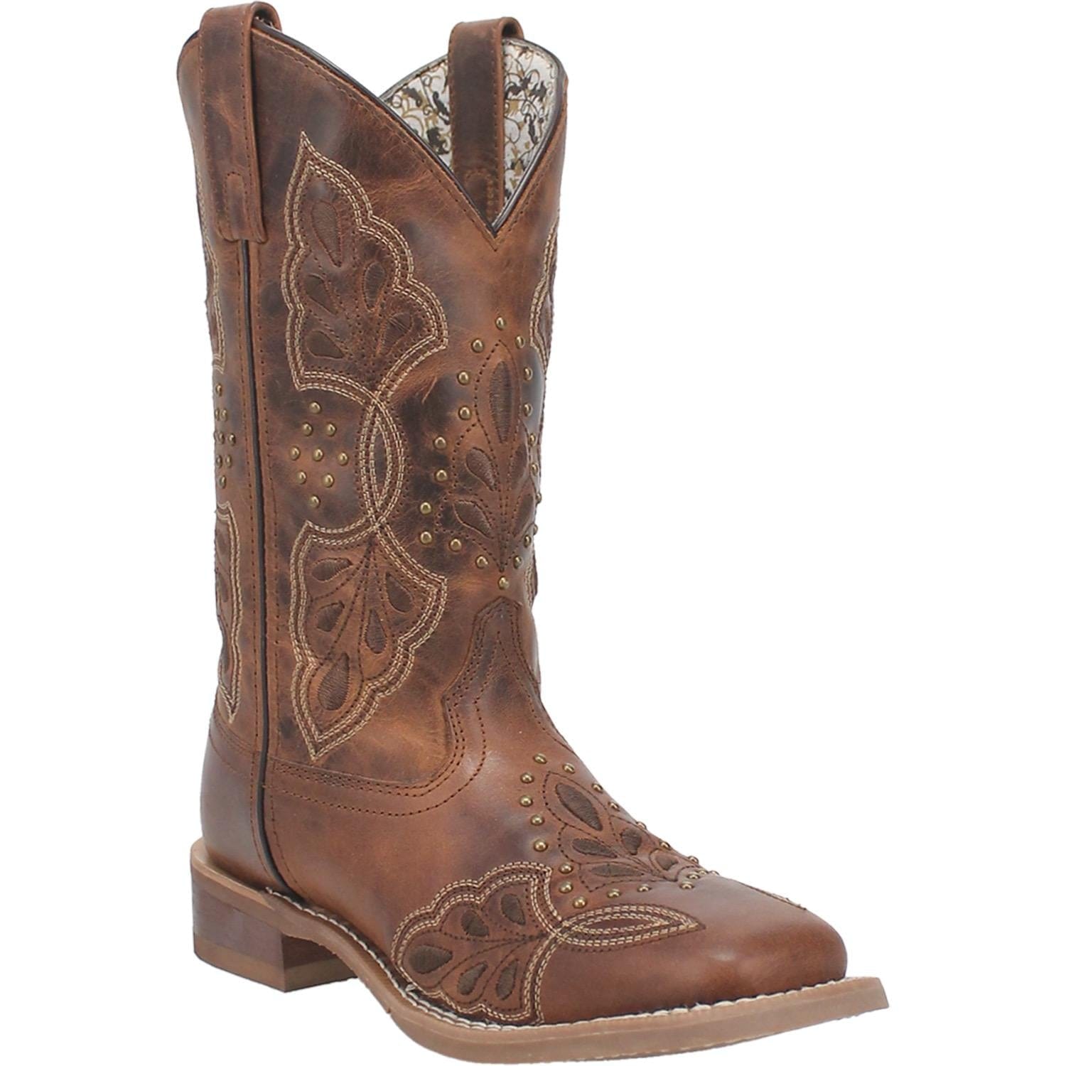 ティアラ CHANEL ブラウン ウエスタンブーツ Laredo Women's Dionne Camel Leather Cowgirl Boots 5972 – Russell's