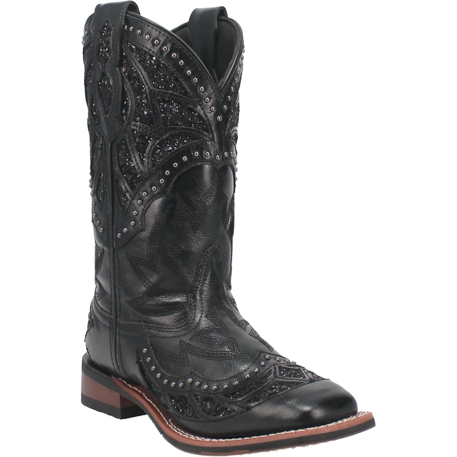 Laredo Women's Eternity Black Leather Cowgirl Boots 5970