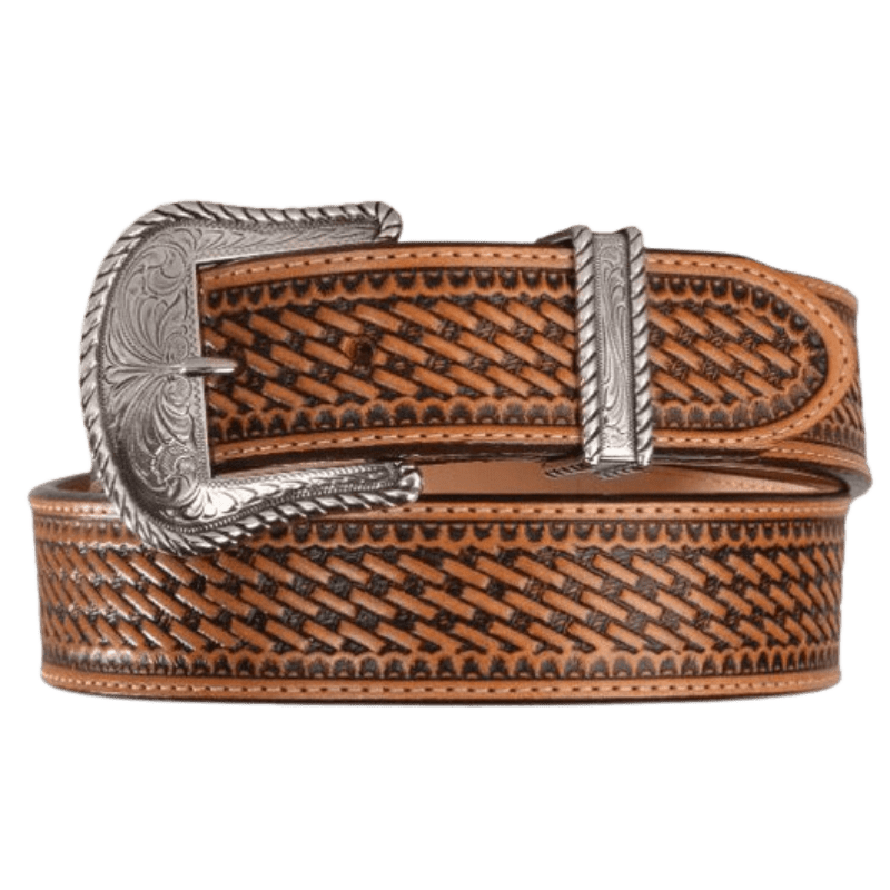 Justin Men's Bronco Basketweave Leather Belt C12264 – Russell's Justin Men's Bronco Basketweave Leather Belt C12264 – Russell's