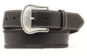 Nocona Men's Black Lace Edge Concho Western Belt N2475601
