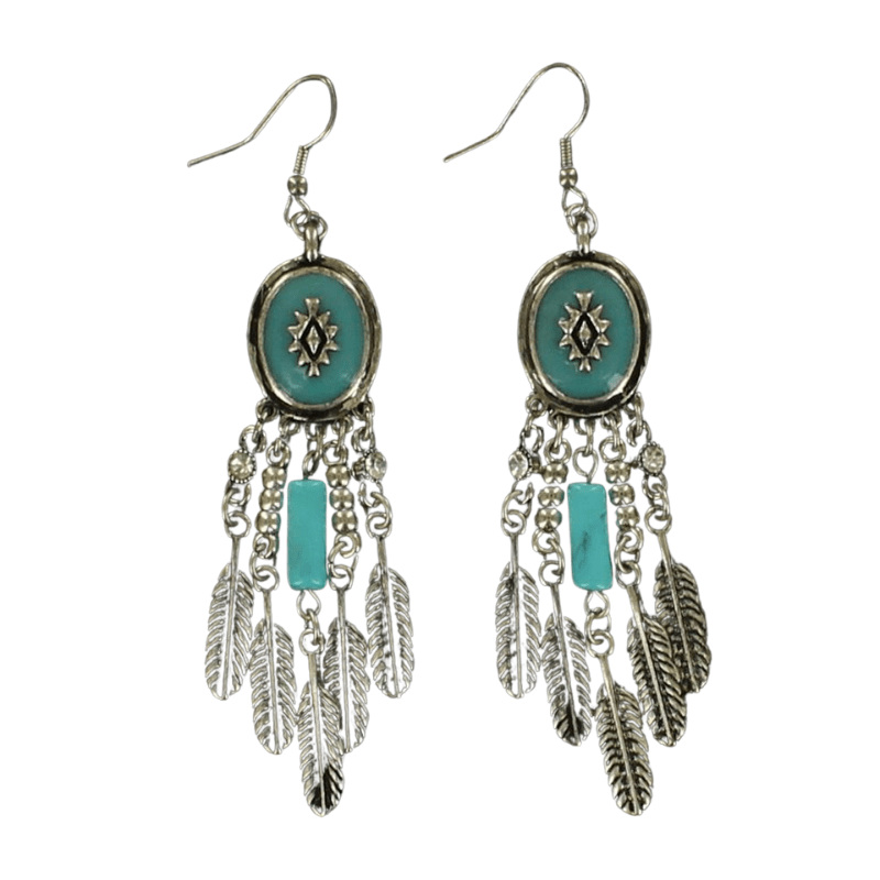 M&F Western Women's Blazin Roxx Feather Earrings 30636 – Russell's