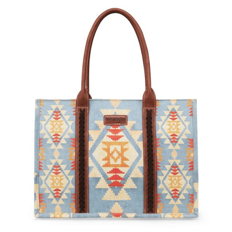 Wrangler Women's Southwestern Dual Sided Print Canvas Large Tote