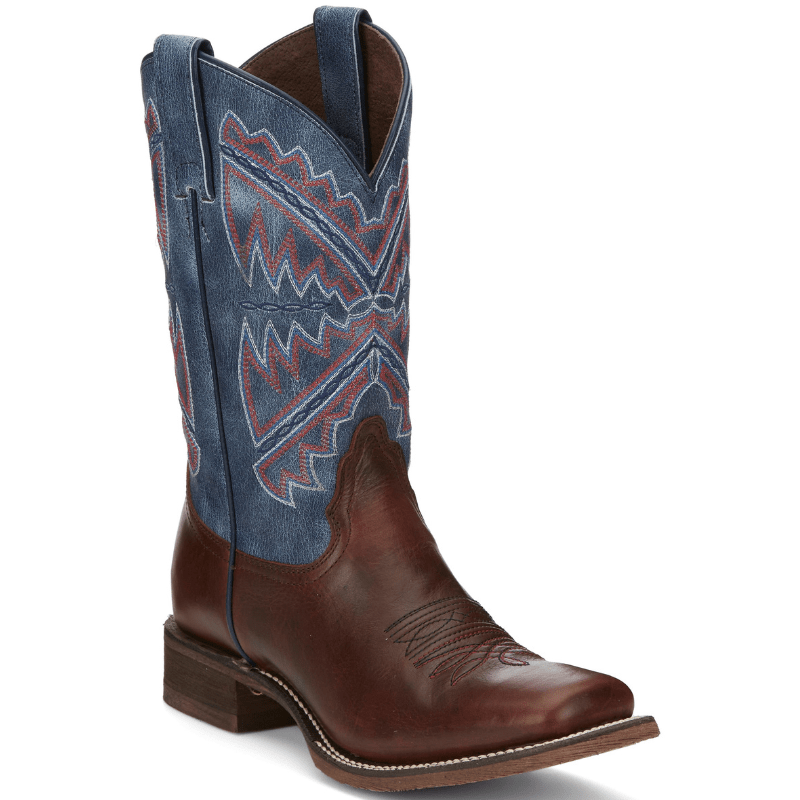 Nocona Women's Hero Naida Blue Square Toe Western Boots NL5417