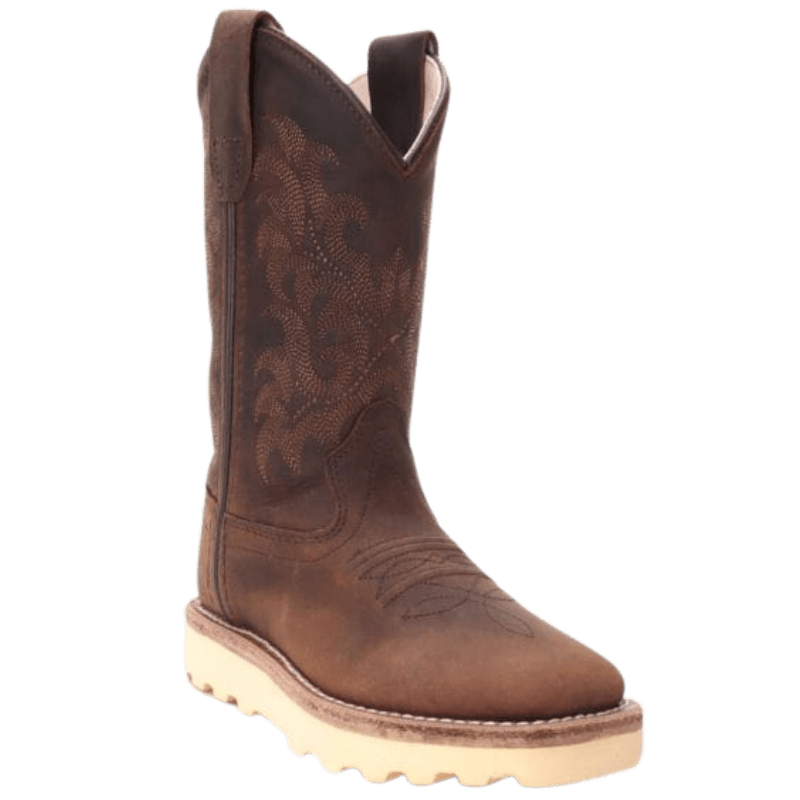 Old West Kids Dark Clay Distressed Brown Western Boots BSC 1953 Old West Kids Dark Clay Distressed Brown Western Boots BSC 1953