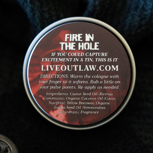 Outlaw Fragrance Fire in the Hole Campfire Solid Cologne
