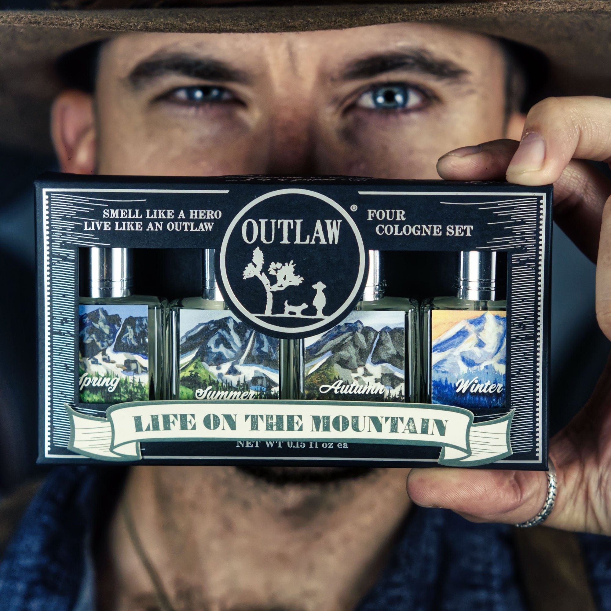 Outlaw Fragrance Life on the Mountain Cologne - Four Seasons of the Forest in One Boxed Set