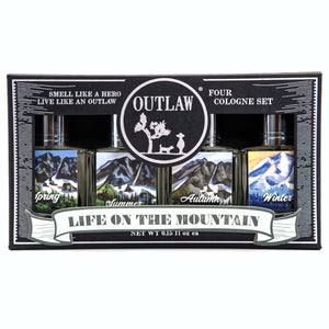 Outlaw Fragrance Life on the Mountain Cologne - Four Seasons of the Forest in One Boxed Set