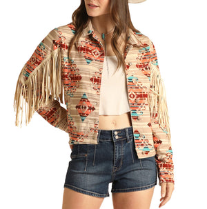 PANHANDLE SLIM Outerwear Rock & Roll Cowgirl Women's Aztec Stripe Jacket RRWD92R11L