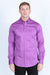 Platini Fashion Shirts Men’s Single Pocket Logo Modern Fit Stretch Dress Shirt - Mauve
