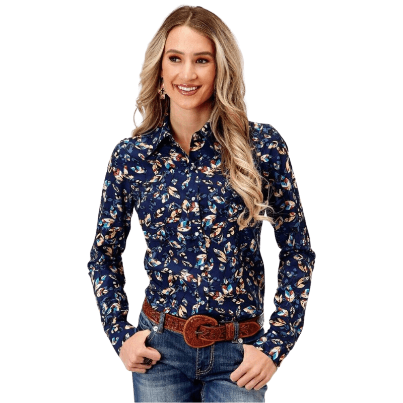 Pearl Snap Women's Button Up Rodeo Shirts Roper Women's