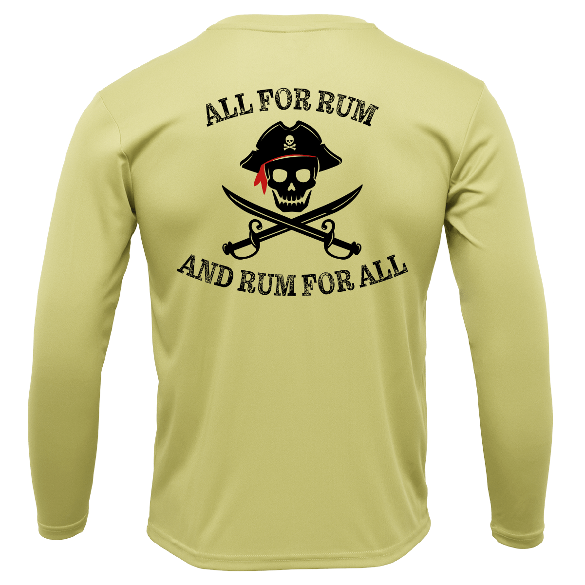 Saltwater Born Shirts M / CANARY Saltwater Born "All for Rum and Rum for All" Long Sleeve UPF 50+ Dry-Fit Shirt