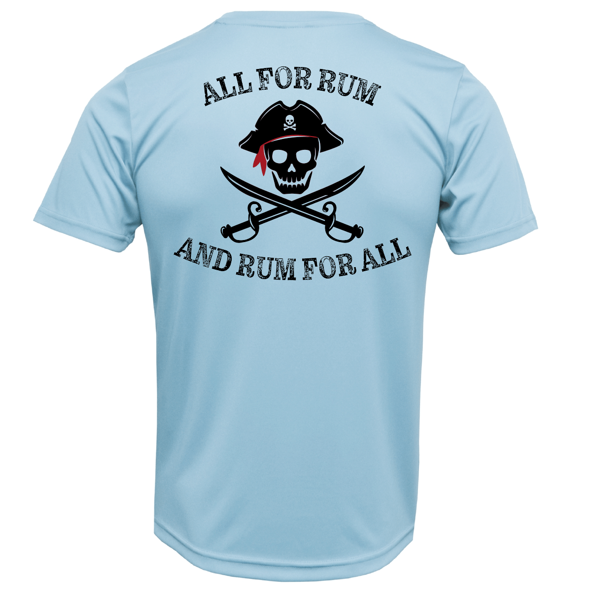 Saltwater Born Shirts Tarpon Springs, FL "All For Rum and Rum For All" Men's Short Sleeve UPF 50+ Dry-Fit Shirt