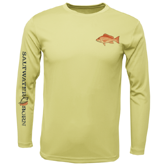 Saltwater Born UPF 50+ Long Sleeve M / CANARY Clean Snapper Long Sleeve UPF 50+ Dry-Fit Shirt