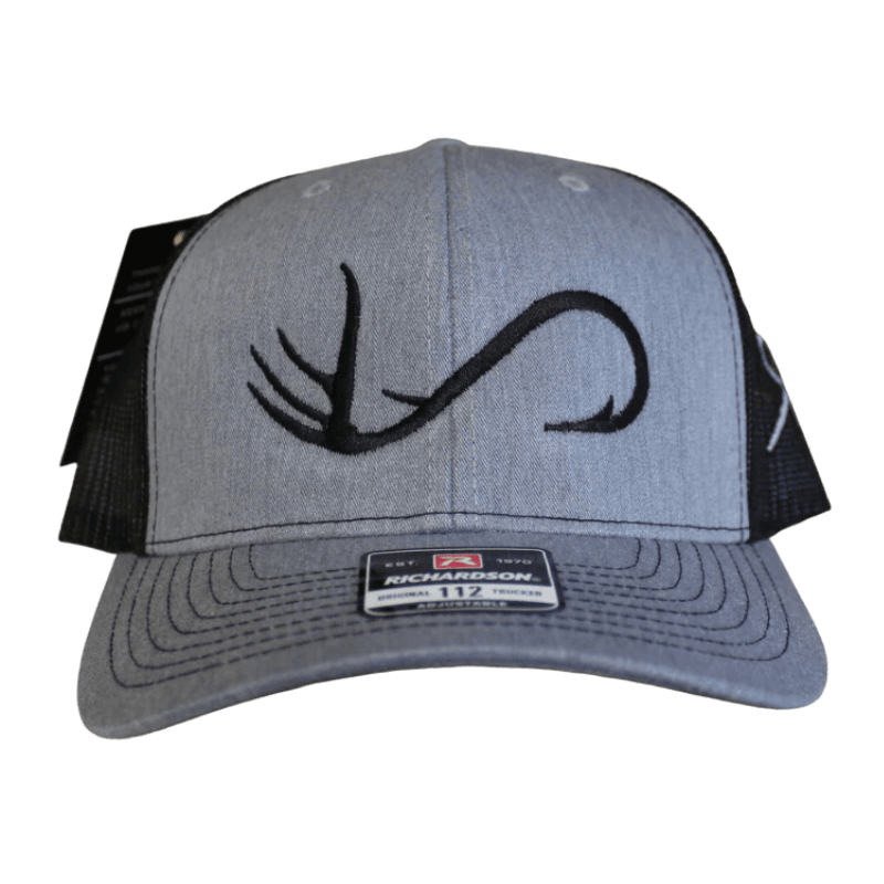 SHOOT & REEL, LLC Hats Shoot & Reel Men's Antler Logo Heather Grey/Black Snapback Ball Cap
