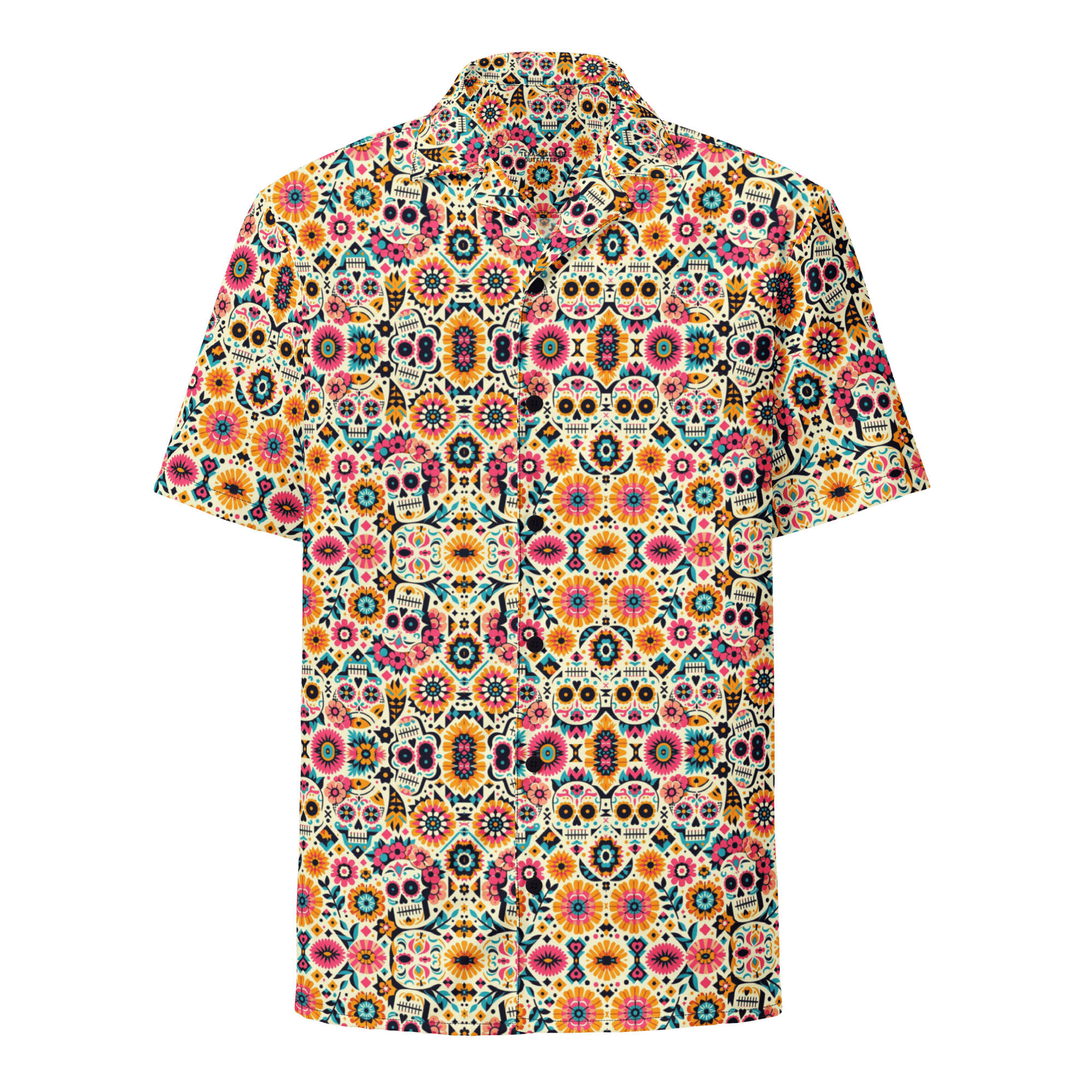 day of the dead dress shirt Birdie Bound Men's & Big & Tall Men's Day of the Dead Print Polo Shirt with Short Sleeves, Sizes Xs-4xlt, Black