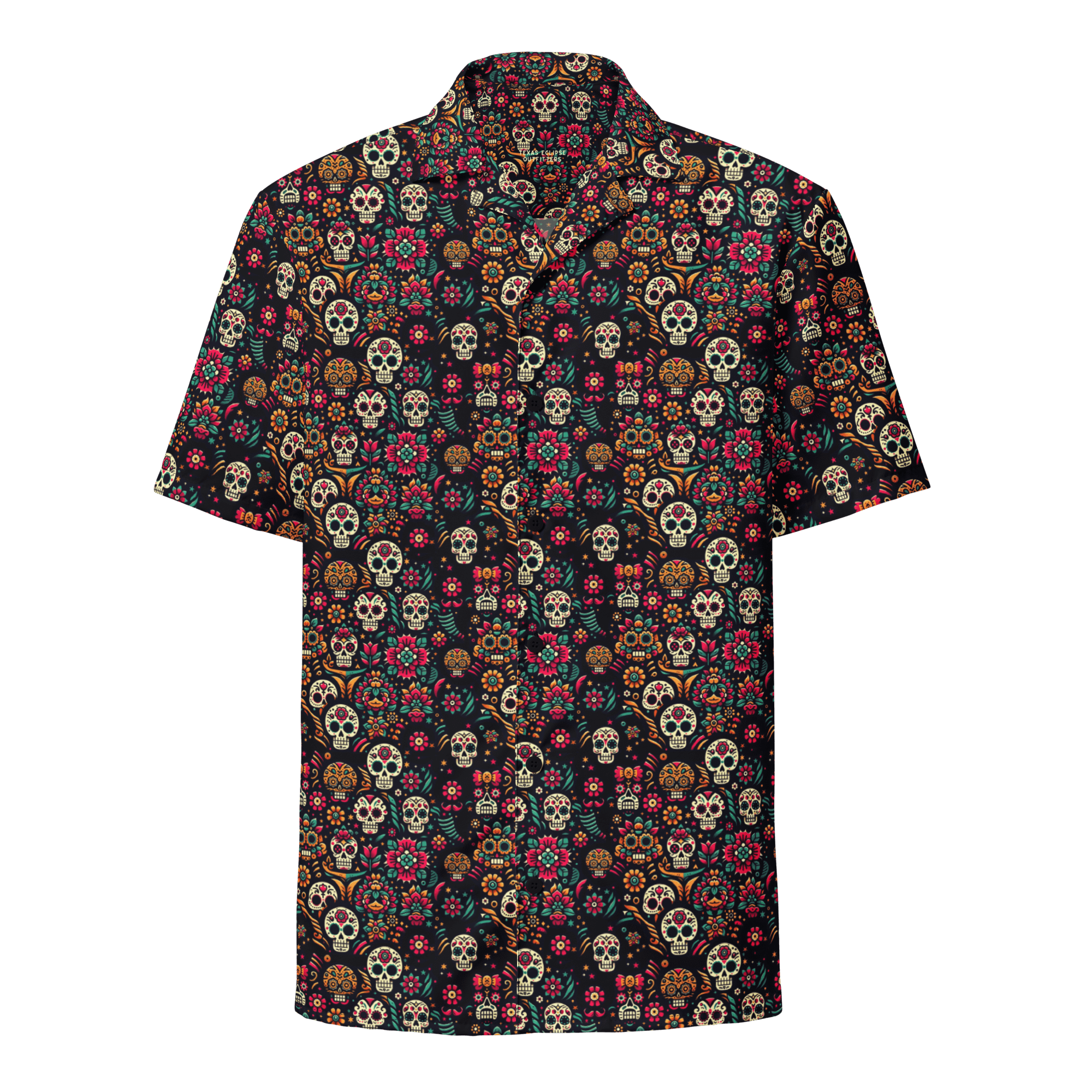 Night Calavera: Dark Skulls Button-Up Shirt | Size 2XL Night Calavera: Dark Skulls Button-Up Shirt | Size 2XL